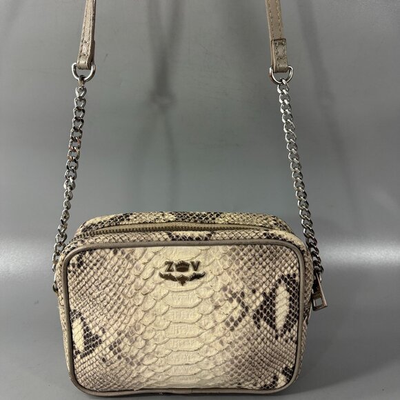Zadig & Voltaire Chain-Link Embossed Leather Crossbody Bag - Picture 1 of 15